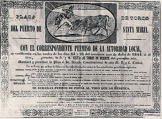 Cartel taurino de 1844
